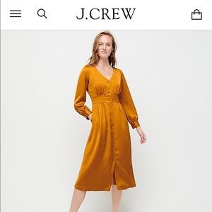 J. Crew Button-front A-line Midi Dress